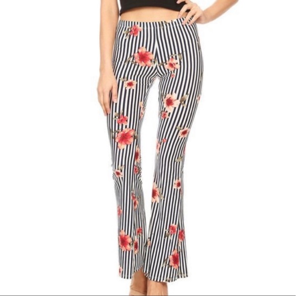 Pants - Stripe Flare Pants